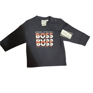 BOSS Kids Dark Blue Long Sleeve Tee